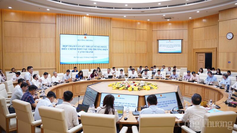 Cuộc họp tham vấn kỹ thuật về rà soát, điều chỉnh thiết kế thị trường điện cạnh tranh - Ảnh: Nguyên Thảo