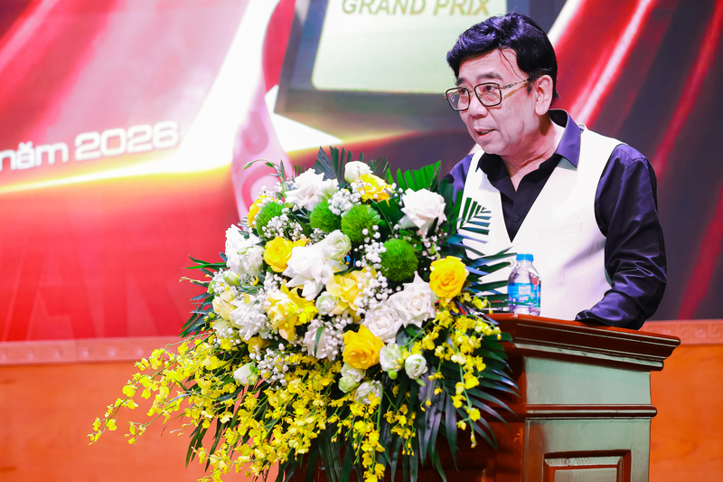Ông Nguyễn Trường Sơn - Chủ tịch Hiệp hội Quảng cáo Việt Nam phát biểu tại họp báo. Ảnh: Ban tổ chức