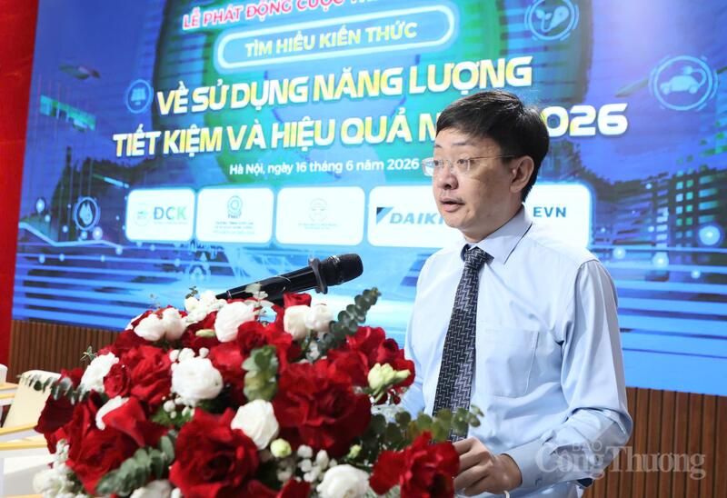 Ông Đặng Hải Dũng, Phó Cục trưởng Cục Đổi mới sáng tạo, Chuyển đổi xanh và Khuyến công (Bộ Công Thương) phát biểu khai mạc.