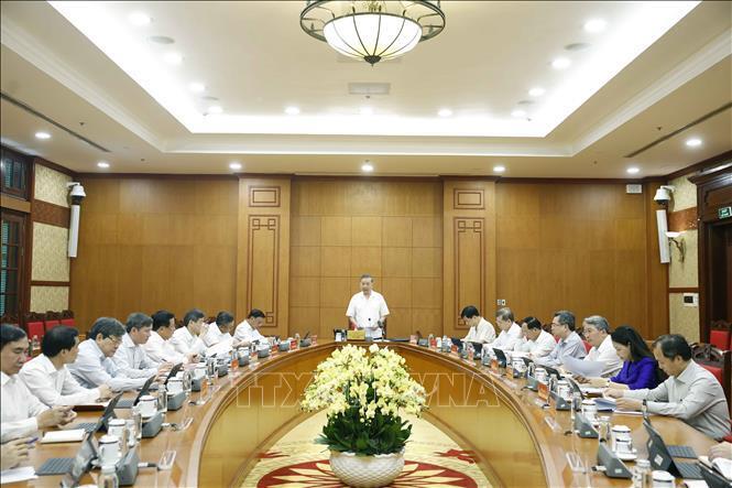 Tổng Bí thư, Chủ tịch nước Tô Lâm chủ trì buổi làm việc với Thường trực Ban Chỉ đạo Tổng kết 100 năm Đảng lãnh đạo cách mạng Việt Nam. Ảnh: Thống Nhất/ TTXVN