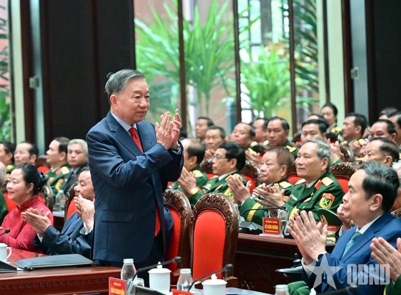 Tổng Bí thư, Chủ tịch nước Tô Lâm dự Đại hội đại biểu toàn quốc Hội Cựu chiến binh Việt Nam lần thứ VIII.
