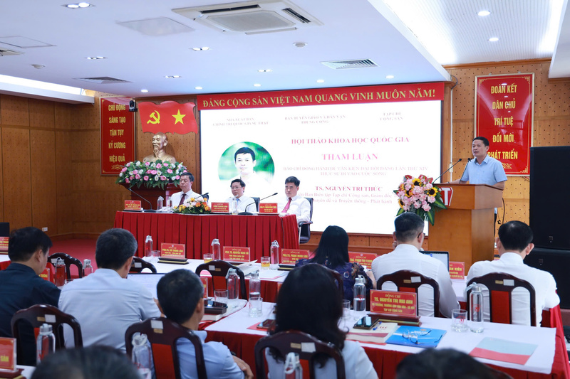 Hội thảo tiếp tục khẳng định vai trò đặc biệt quan trọng của báo chí cách mạng Việt Nam trên mặt trận tư tưởng. Ảnh: Nhà xuất bản Chính trị quốc gia Sự thật
