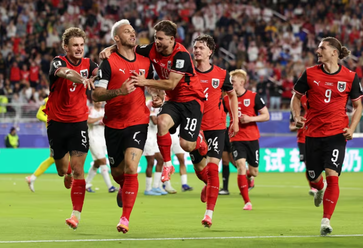 Tuyển Áo thắng Jordan với tỉ số 3-1 tại bảng J World Cup 2026. Ảnh: FIFA.