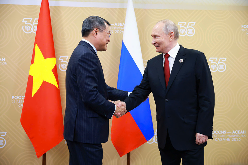 Thủ tướng Chính phủ Lê Minh Hưng hội kiến Tổng thống Nga Vladimir Putin - Ảnh: VGP/Nhật Bắc
