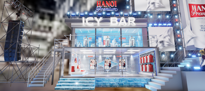 Khu vực trải nghiệm Lifestyle Icy Bar. Ảnh: HABECO