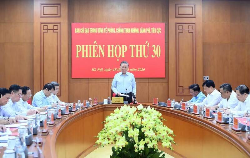 Tổng Bí thư, Chủ tịch nước Tô Lâm chủ trì Phiên họp thứ 30 của Ban Chỉ đạo Trung ương về phòng, chống tham nhũng, lãng phí, tiêu cực. Ảnh: Đăng Khoa