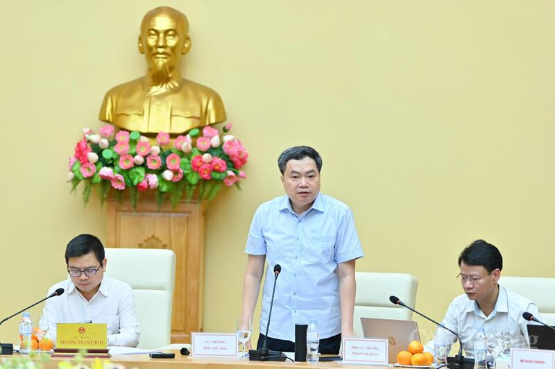 Ông Trần Việt Hòa, Cục trưởng Cục Công nghiệp phát biểu tại hội nghị. Ảnh: Nam Nguyễn