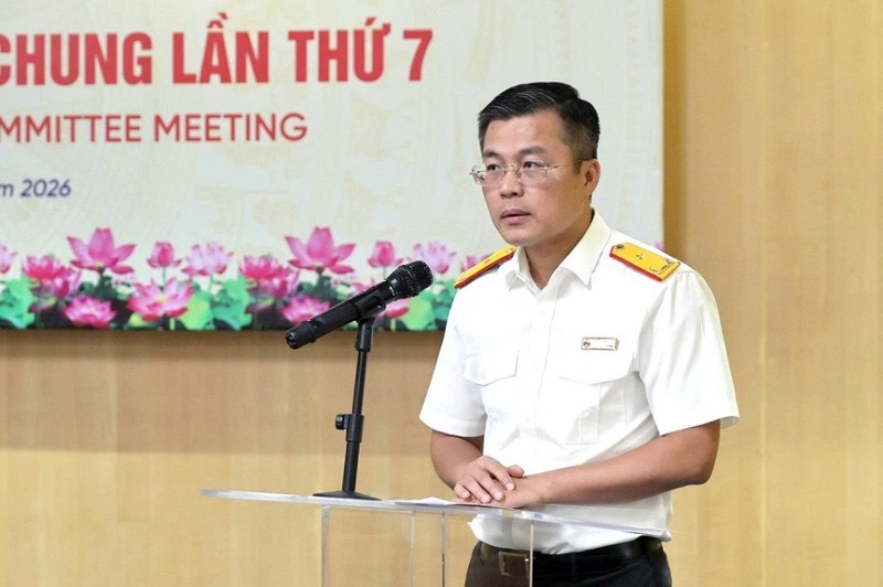Phó Cục trưởng Cục Thuế Lê Long phát biểu tại hội nghị. Ảnh: Phương Thảo