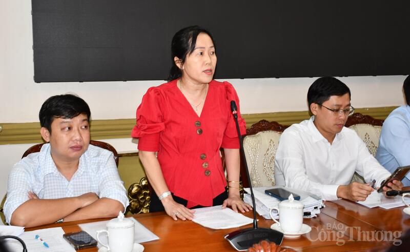 Đại diện các sở của TP. Hồ Chí Minh báo cáo với lãnh đạo Bộ Công Thương về tình hình triển khai thực hiện các dự án lưới điện thuộc Quy hoạch điện VIII điều chỉnh.