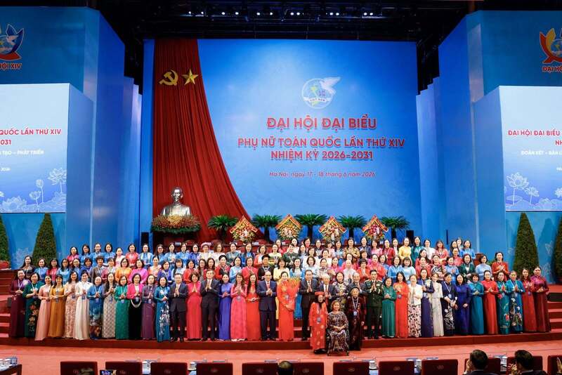Đại hội đại biểu Phụ nữ toàn quốc lần thứ XIV, nhiệm kỳ 2026-2031 diễn ra từ ngày 17-18/6. Ảnh: MTTQ