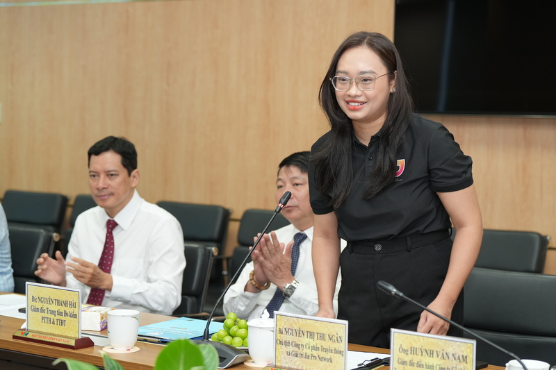 Bà Nguyễn Thị Thu Ngân - Chủ tịch HĐQT Công ty Cổ phần Truyền thông và Giải trí Jin Pro Network.