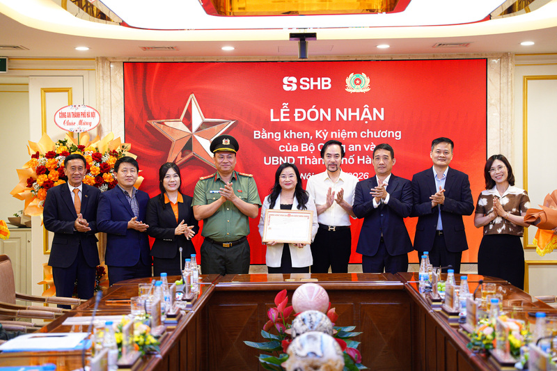 SHB vinh dự nhận Bằng khen của Bộ Công an vì những thành tích xuất sắc trong phong trào Toàn dân bảo vệ an ninh Tổ quốc