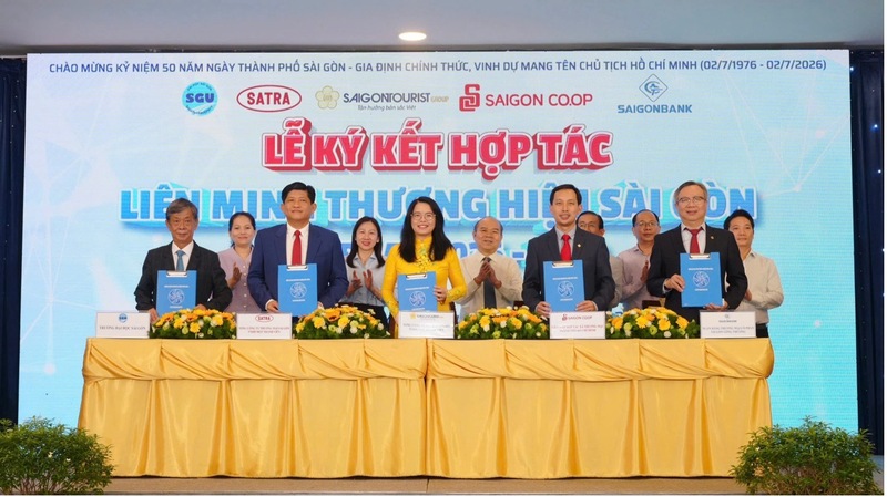 Các đơn vị thực hiện ký kết thành lập Liên minh thương hiệu Sài Gòn