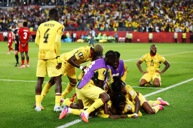 Đội tuyển Ghana đã giành chiến thắng ở những phút bù giờ cuối cùng. Ảnh: FIFA.