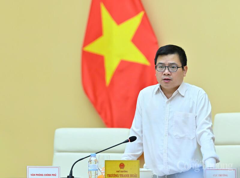 Thứ trưởng Bộ Công Thương Trương Thanh Hoài phát biểu tại hội nghị. Ảnh: Nam Nguyễn
