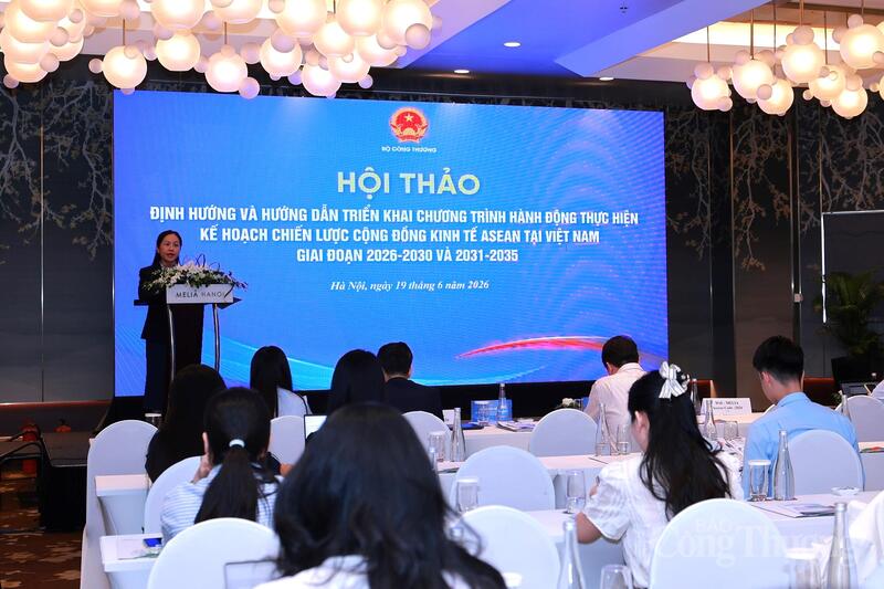 Hội thảo “Định hướng và hướng dẫn triển khai Chương trình hành động thực hiện Kế hoạch chiến lược Cộng đồng Kinh tế ASEAN tại Việt Nam giai đoạn 2026-2030 và 2031-2035”. Ảnh: Quỳnh Trang