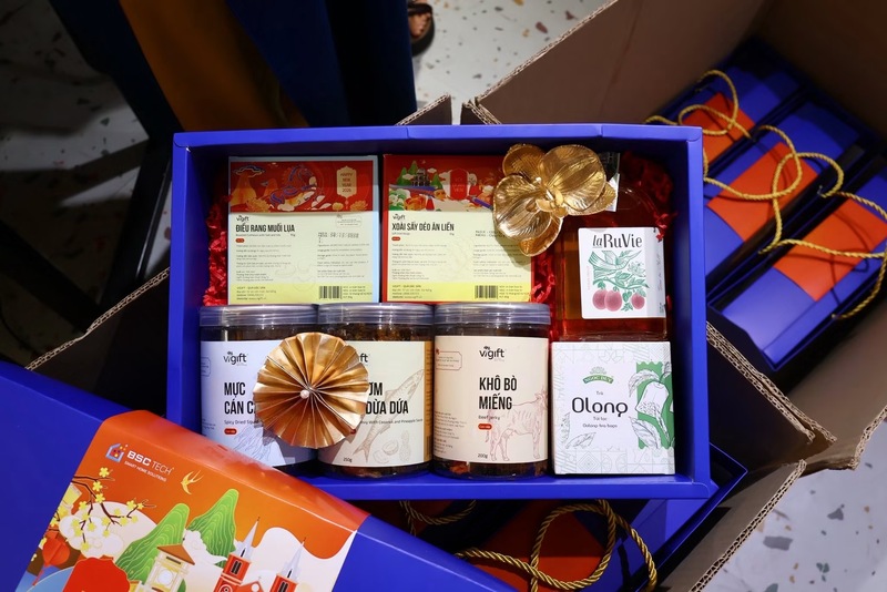 Các sản phẩm nông sản Đà Nẵng được đầu tư bao bì và thiết kế, hướng đến phân khúc quà tặng giá trị cao. Ảnh: Diễm Phúc