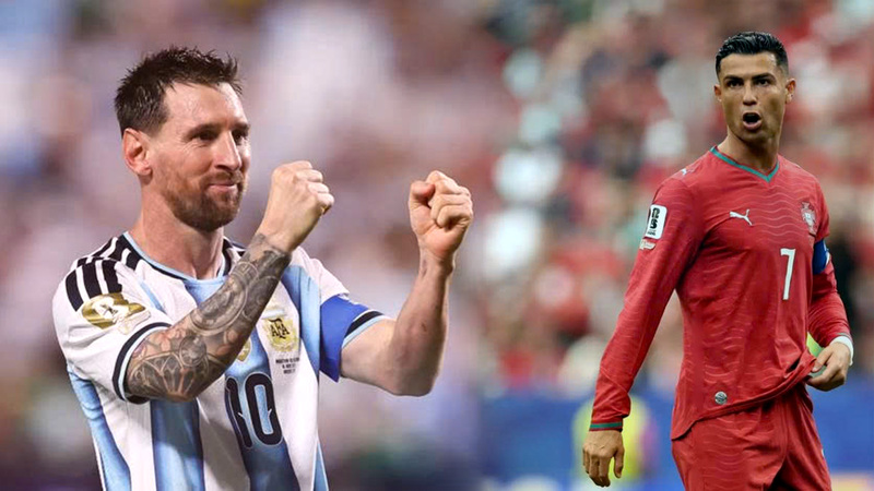 Lionel Messi và Cristiano Ronaldo - hai số phận, hai trạng thái đối lập giữa kỳ World Cup lịch sử. Ảnh: FIFA