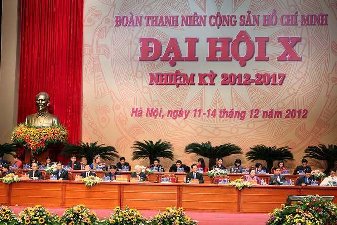 Đại hội Đoàn toàn quốc lần thứ X (từ ngày 12-14/12/2012). Ảnh: Hội Liên hiệp Thanh niên Việt Nam.
