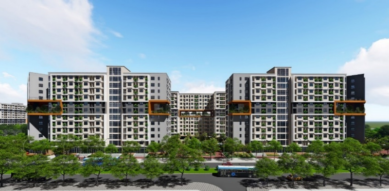 Phối cảnh Dự án Nhà ở xã hội CT3 thuộc Dự án đầu tư xây dựng Khu nhà ở xã hội tại ô đất CT3, CT4 Khu đô thị mới Kim Chung (xã Thiên Lộc, thành phố Hà Nội)