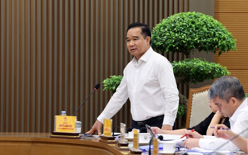 Chủ tịch UBND TP. Hồ Chí Minh Nguyễn Văn Được phát biểu - Ảnh: VGP/Phương Nguyên