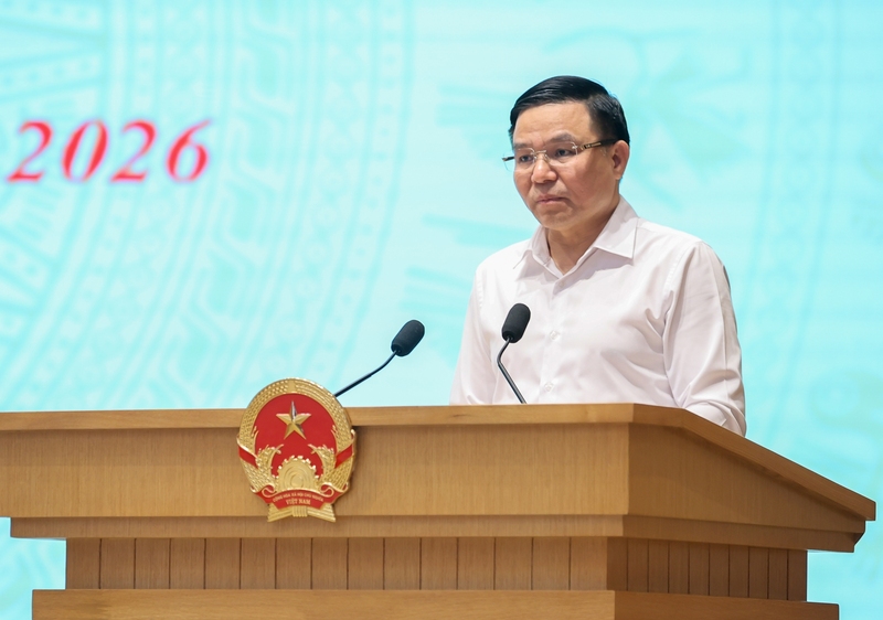 Bộ trưởng Bộ Công Thương Lê Mạnh Hùng phát biểu - Ảnh: VGP/Nhật Bắc