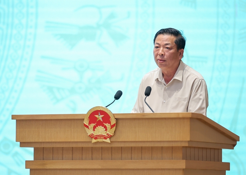 Bộ trưởng Bộ Xây dựng Trần Hồng Minh phát biểu - Ảnh: VGP/Nhật Bắc