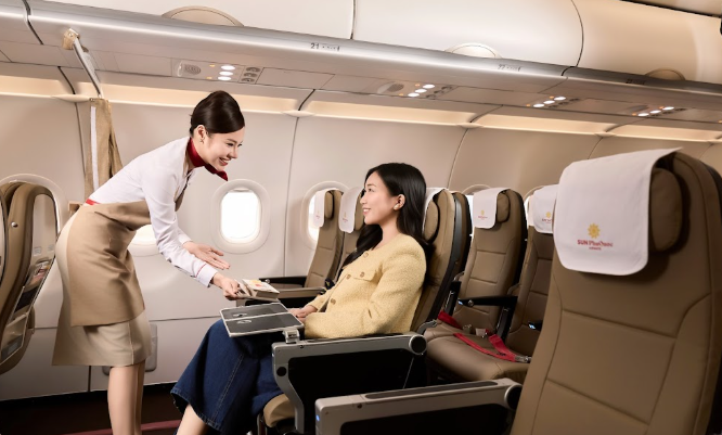 Du khách trải nghiệm dịch vụ bay nghỉ dưỡng với Sun PhuQuoc Airways