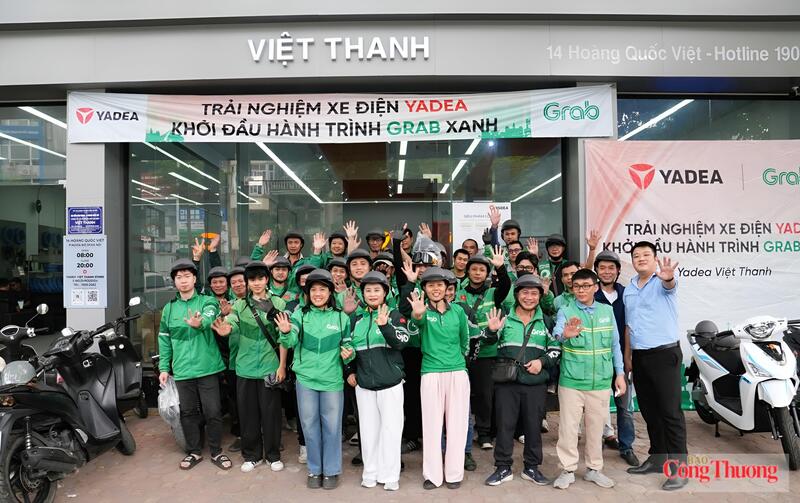 Společnost Grab se účastní programu „Vyměňte benzín za elektřinu“ v systému elektromobilů Viet Thanh.