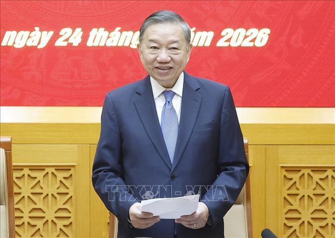 Tổng Bí thư, Chủ tịch nước Tô Lâm phát biểu chỉ đạo. Ảnh: Thống Nhất/TTXVN