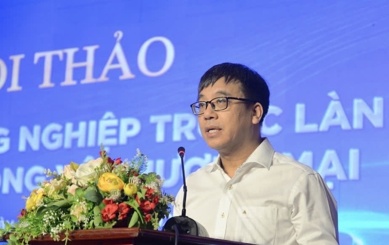 Ông Ngô Thiệu Phong - Tổng Biên tập Báo Điện tử Tiếng nói Việt Nam, phát biểu khai mạc tại hội thảo. Ảnh: Phạm Hải.