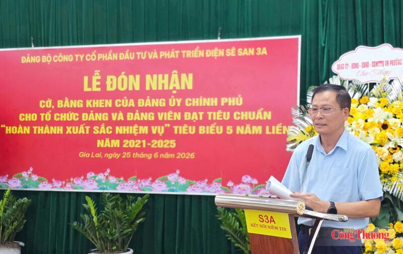 Ông Chu Đình Động - Phó Trưởng Ban Tổ chức Đảng ủy Chính phủ phát biểu tại buổi lễ. Ảnh: Bá Bính