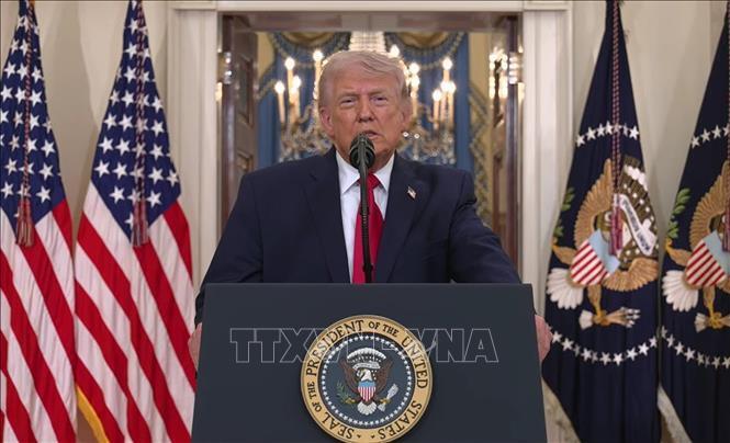 Tổng thống Mỹ Donald Trump. Ảnh: THX/TTXVN