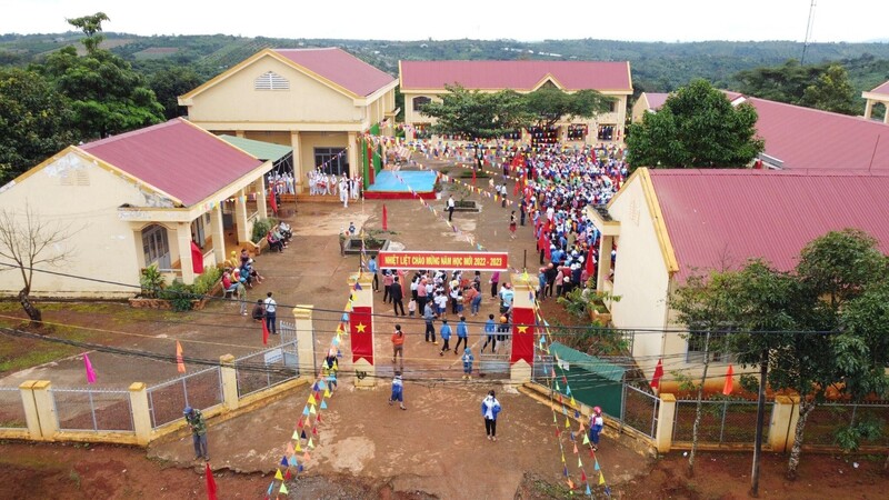 Điểm trường vùng biên giới. Ảnh: Thanh Quân