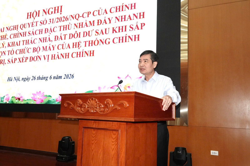 Thứ trưởng Bộ Tài chính Tạ Anh Tuấn phát biểu tại Hội nghị. Ảnh: TT