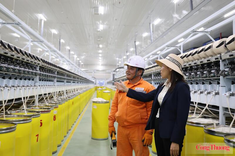 Nhân viên điện lực Hà Tĩnh tuyên truyền tiết kiệm điện tới các doanh nghiệp, cơ sở sản xuất trên địa bàn. Ảnh: Trọng Tùng