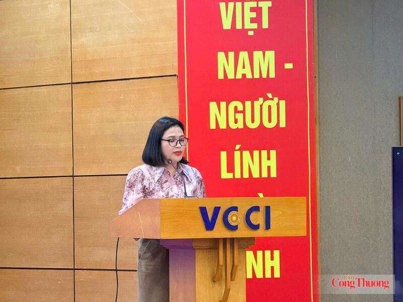 Bà Trần Thị Thanh Tâm - Giám đốc VCCI-IP phát biểu tại sự kiện. Ảnh: NH