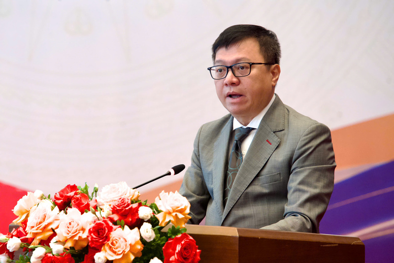 Chủ tịch Hội Nhà báo Việt Nam Lê Quốc Minh cho rằng, Quốc hội và báo chí có điểm giao thoa: Quốc hội kiến tạo thể chế, còn báo chí kiến tạo niềm tin xã hội đối với thể chế đó. Ảnh: Vũ Hiếu