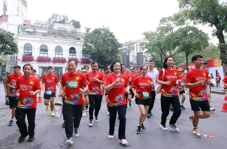 Giải chạy lan tỏa thông điệp chung tay xây dựng cộng đồng an toàn, lành mạnh, không ma túy - Ảnh: VGP/Thu Giang
