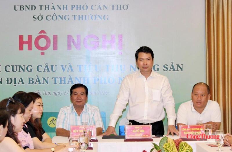 Ông Hà Vũ Sơn - Giám đốc Sở Công Thương TP. Cần Thơ, phát biểu tại hội nghị.