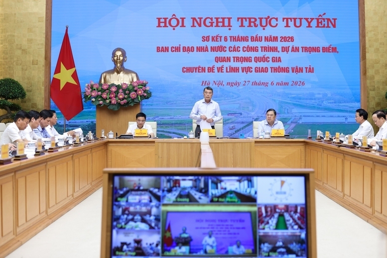 Thủ tướng Chính phủ Lê Minh Hưng chủ trì Hội nghị sơ kết 6 tháng đầu năm 2026 của Ban Chỉ đạo Nhà nước các công trình, dự án trọng điểm, quan trọng quốc gia - Ảnh: VGP/Nhật Bắc