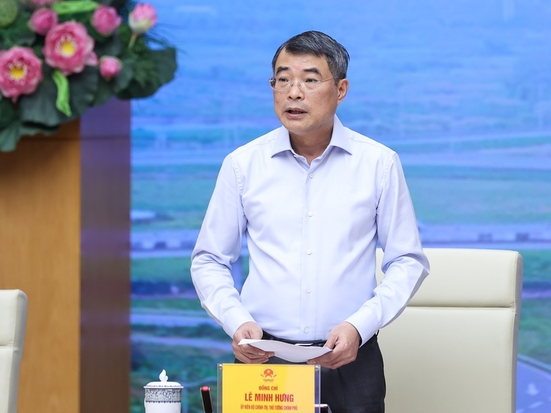 Thủ tướng Chính phủ Lê Minh Hưng phát biểu quán triệt tại Hội nghị - Ảnh: VGP/Nhật Bắc