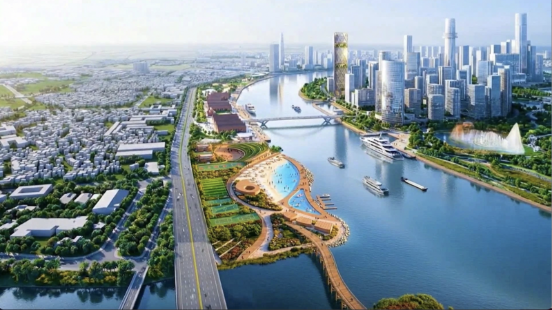 Phối cảnh công viên Bến Nhà Rồng - Khánh Hội. Ảnh: Sungroup