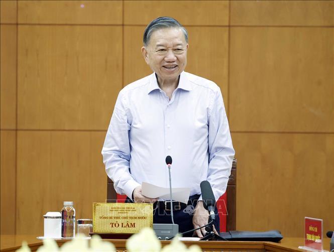 Tổng Bí thư, Chủ tịch nước Tô Lâm phát biểu. Ảnh: Thống Nhất/TTXVN