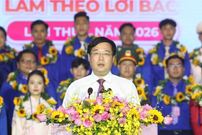 Phó Bí thư Thường trực Thành ủy TP. Hồ Chí Minh Lê Quốc Phong phát biểu tại chương trình. Ảnh: Dũng Phương