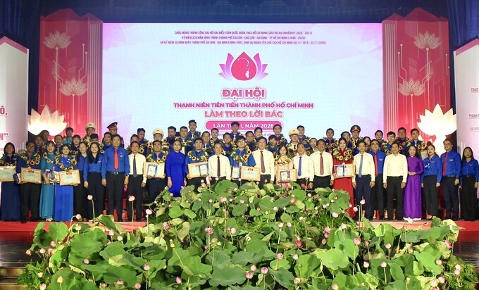 Thành đoàn TP. Hồ Chí Minh tổ chức chương trình tuyên dương “Thanh niên tiên tiến TP. Hồ Chí Minh làm theo lời Bác” lần thứ I - năm 2026. Ảnh: Dũng Phương