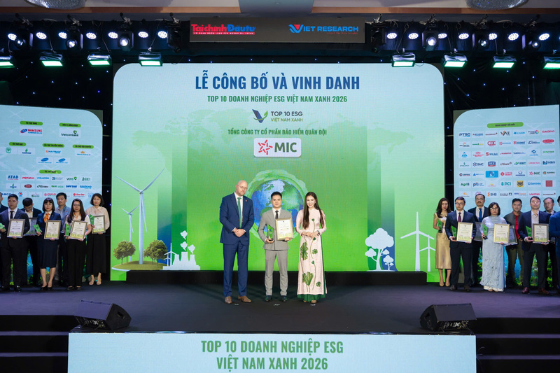 Bảo hiểm Quân đội được vinh danh Top 10 Doanh nghiệp ESG Việt Nam Xanh 2026 ngành Bảo hiểm - 1