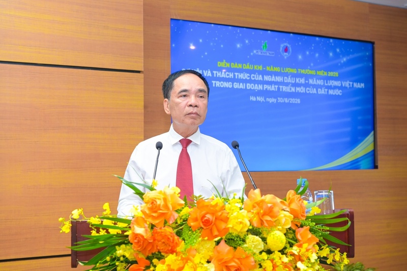 Tiến sĩ Nguyễn Quốc Thập, Chủ tịch Hội Dầu khí Việt Nam phát biểu