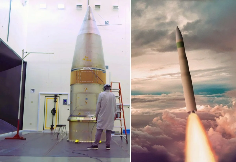 Mỹ lần đầu công bố hình ảnh tên lửa Sentinel. Ảnh: Northrop Grumman