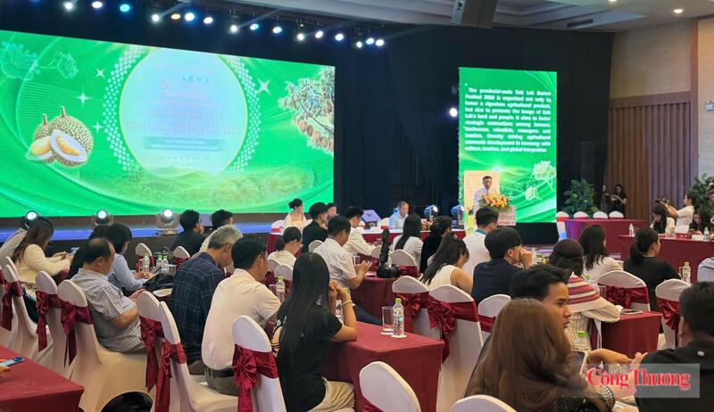 Quang cảnh Talkshow giới thiệu nghệ thuật ẩm thực sầu riêng Đắk Lắk. Ảnh: Ngọc Giàu